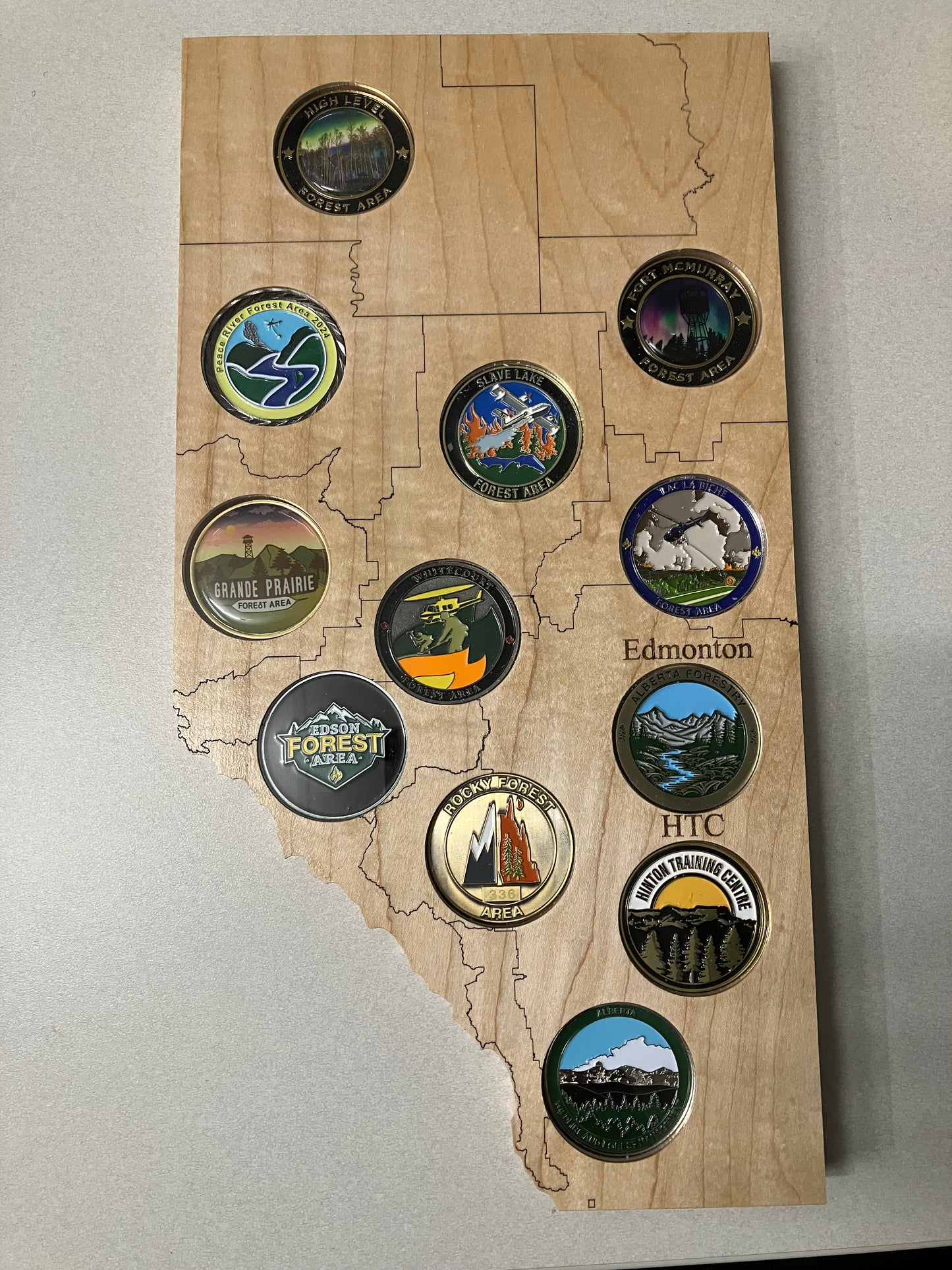 Alberta Wildfire Challenge Coin Display